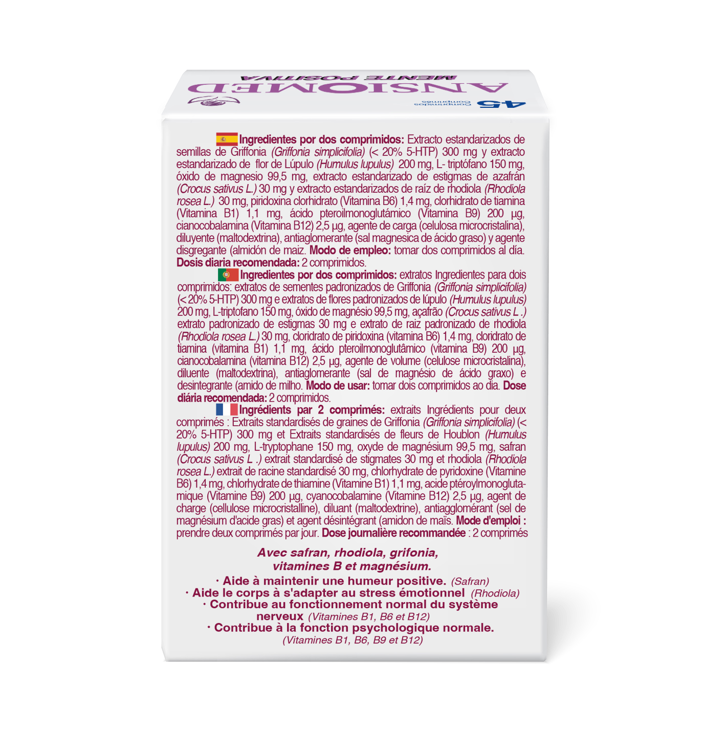 Ansiomed mente positiva (45 comprimidos) - Imagen 2