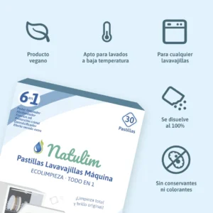 Eco Pastillas Lavavajillas 6 en 1 - 60 Lavados - Imagen 3