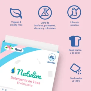 Eco-Tiras de Detergente 40 lavados Natulim y Packs - Lavanda - Imagen 2