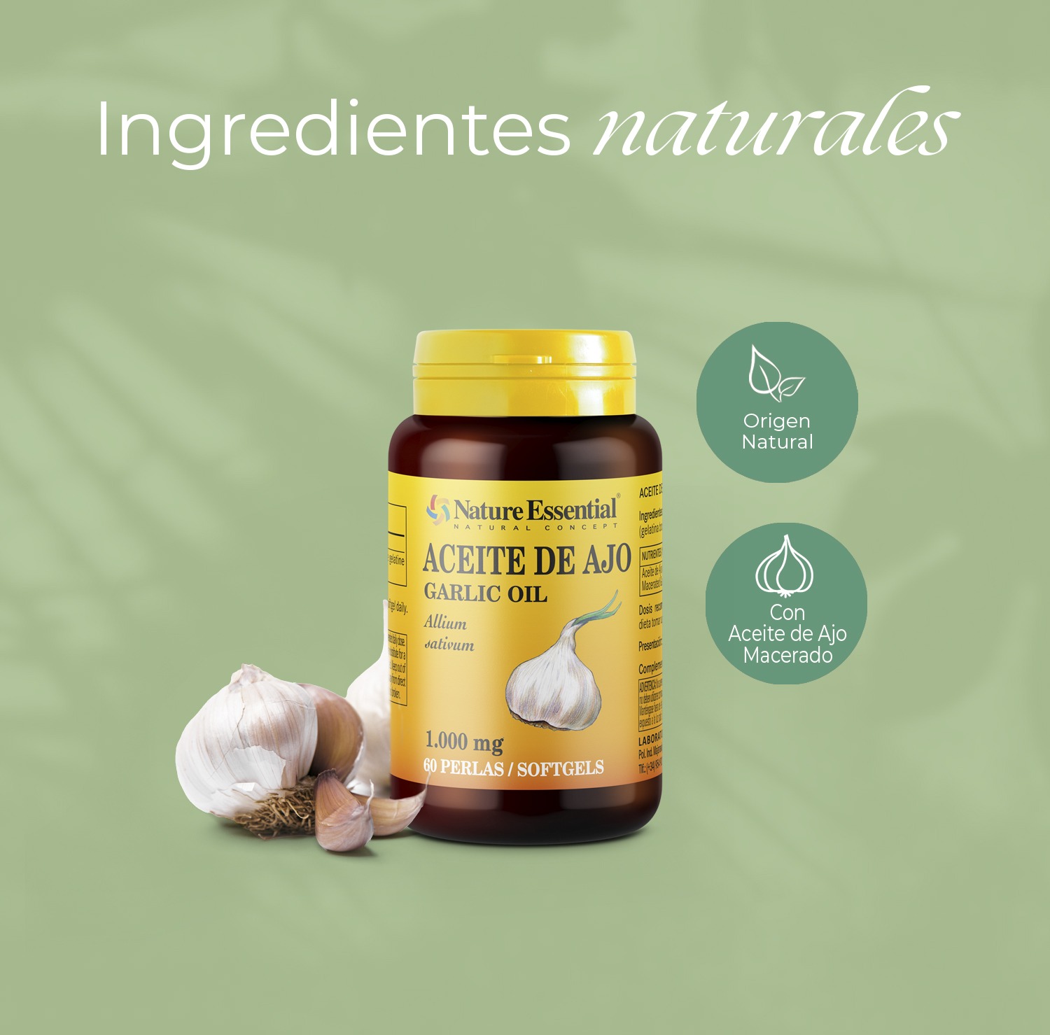 Aceite de ajo 1000 mg. 60 perlas - Imagen 3