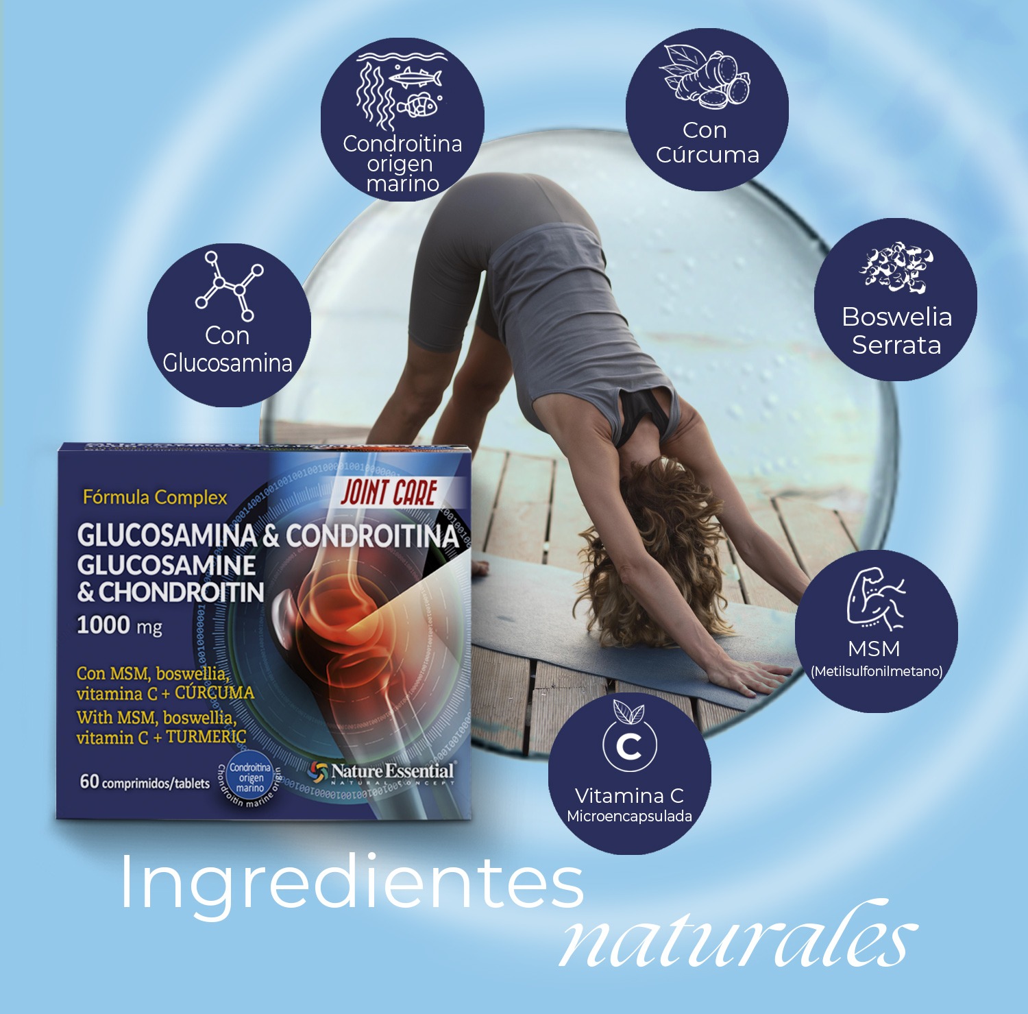Glucosamina + condroitina 1000 mg. 60 comprimidos - Imagen 3