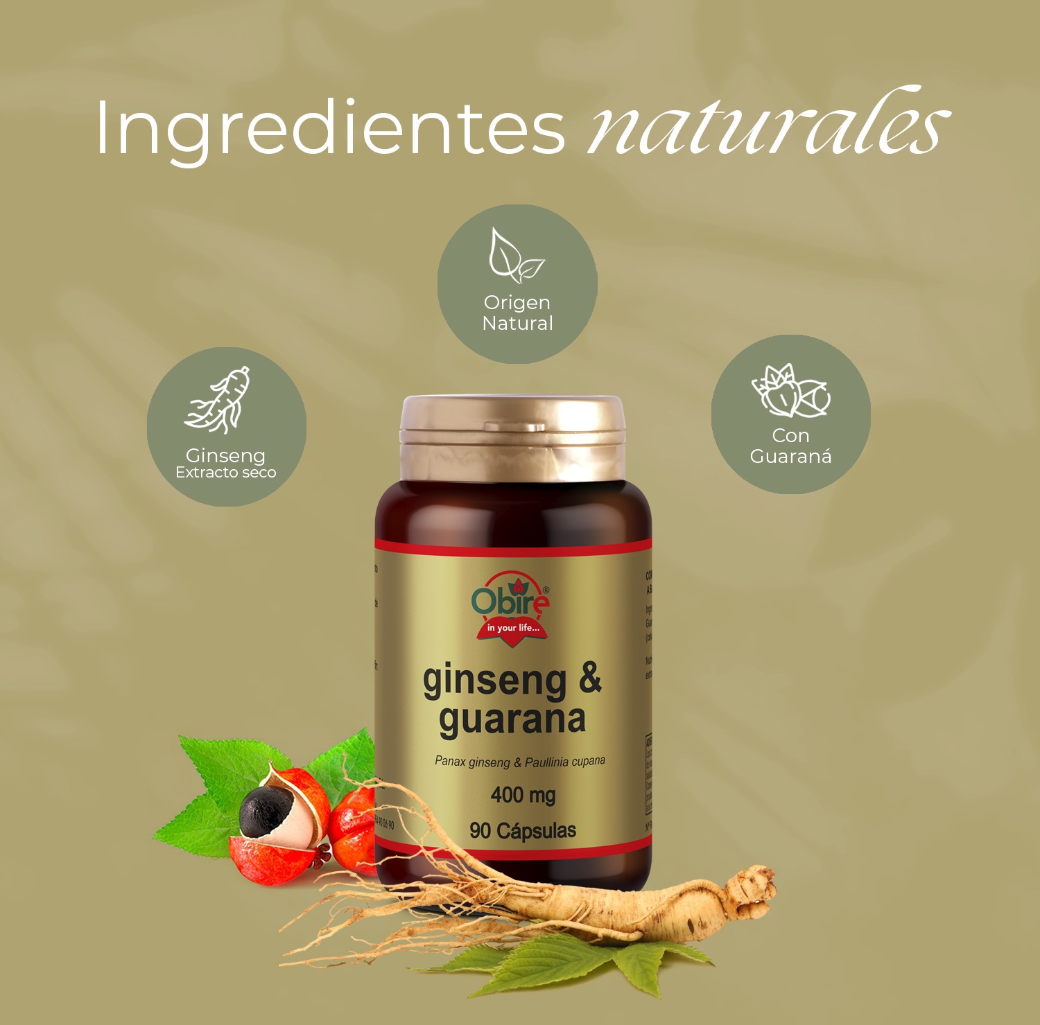 Ginseng & guaraná 400 mg. 90 cápsulas - Imagen 4