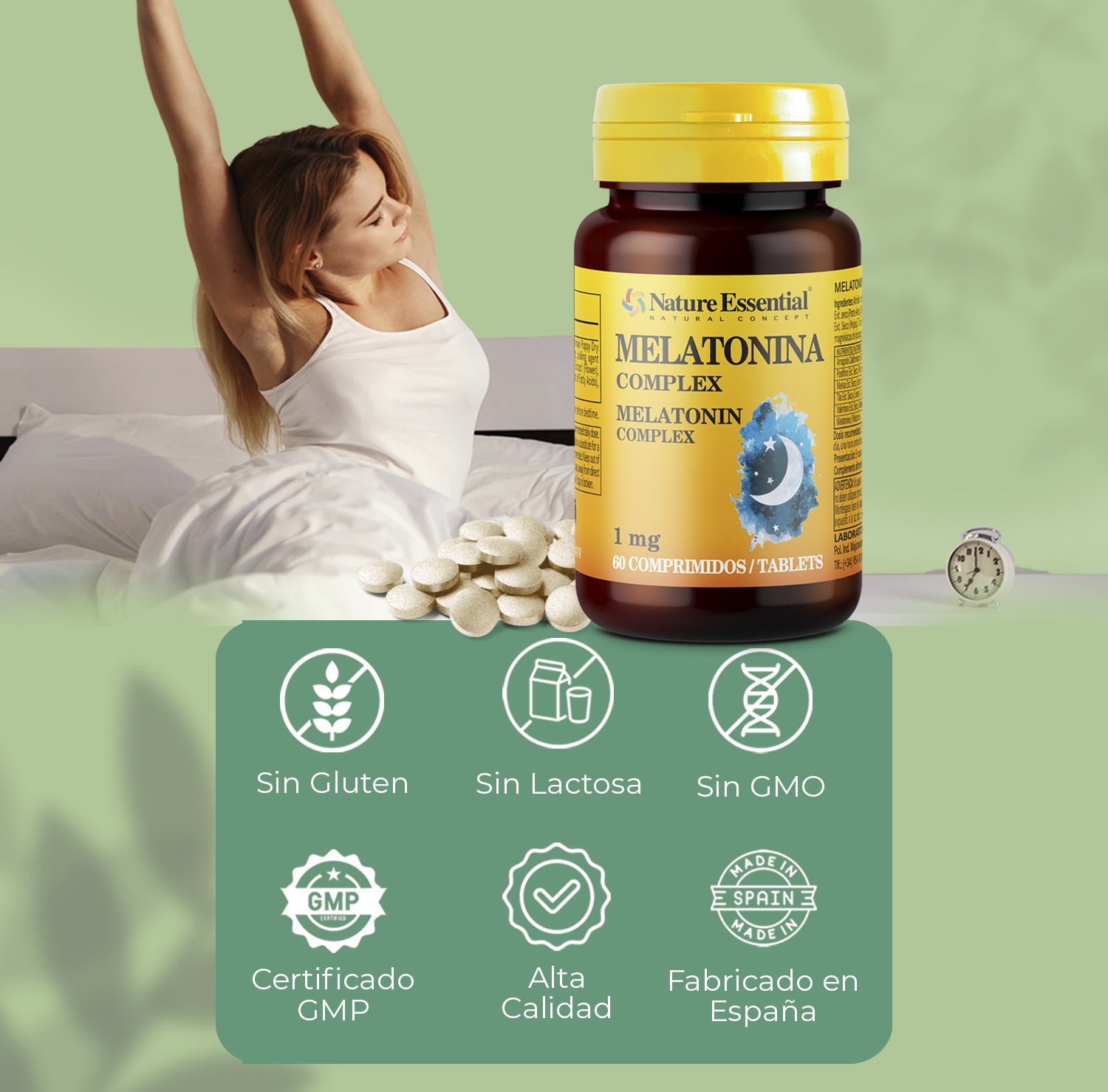 Melatonina 1 mg. (complex) 60 comprimidos - Imagen 5