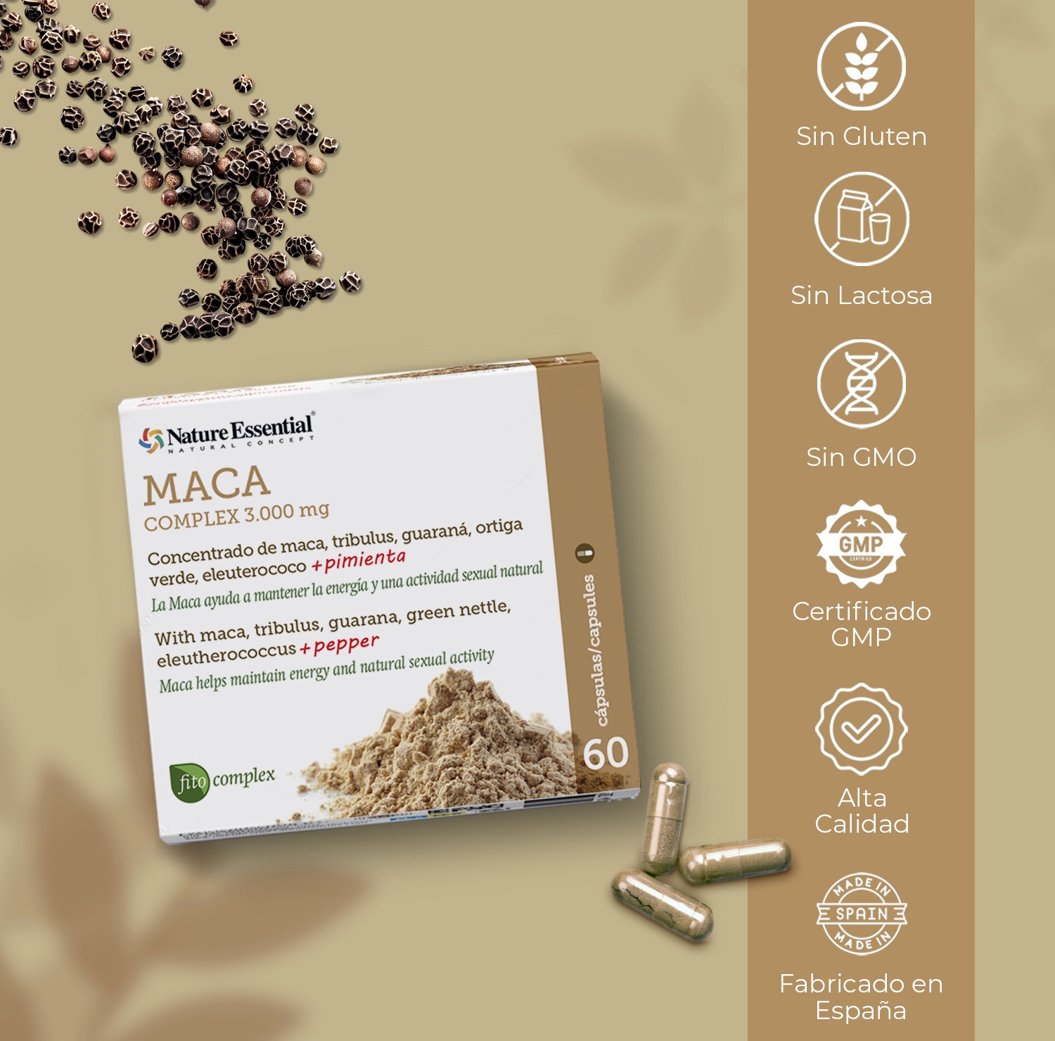 Maca (complex) 3000 mg. (ext. seco) 60 cápsulas - Imagen 4