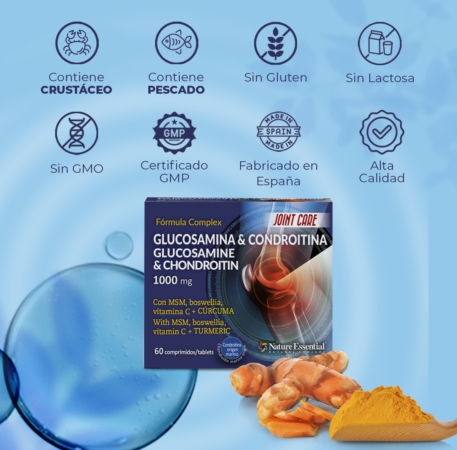 Glucosamina + condroitina 1000 mg. 60 comprimidos - Imagen 4