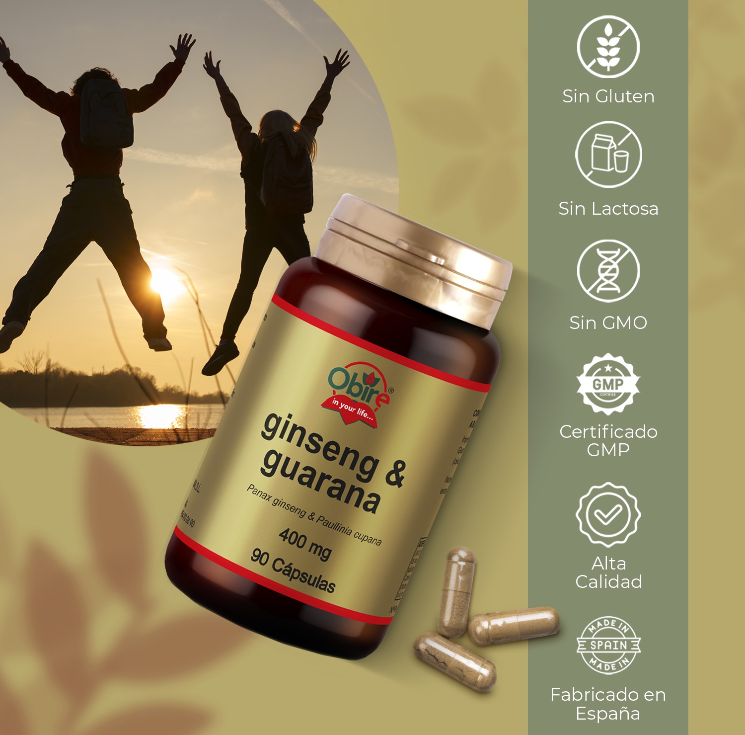 Ginseng & guaraná 400 mg. 90 cápsulas - Imagen 5