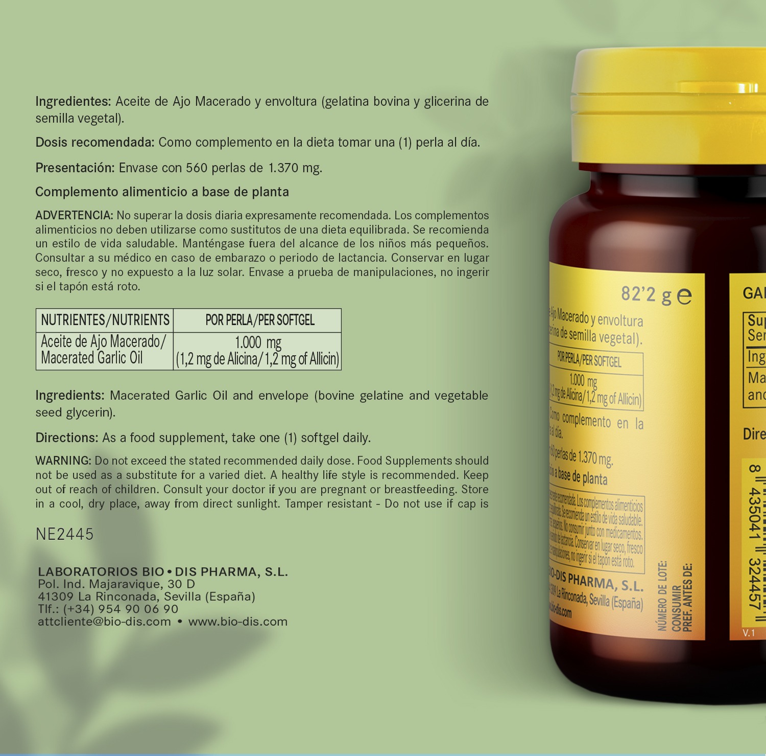 Aceite de ajo 1000 mg. 60 perlas - Imagen 5