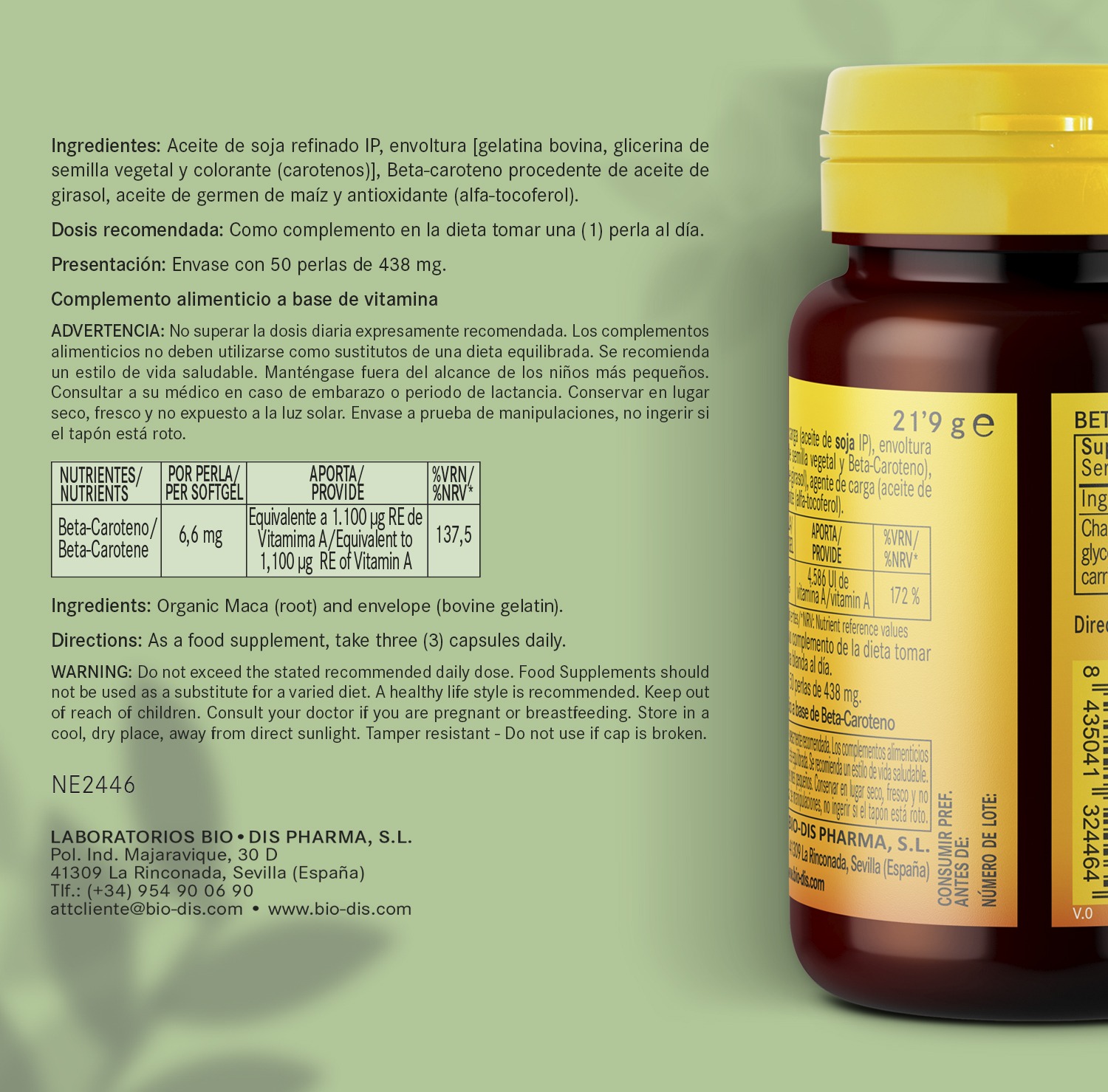 Beta-caroteno 6,6 mg. 50 perlas - Imagen 6