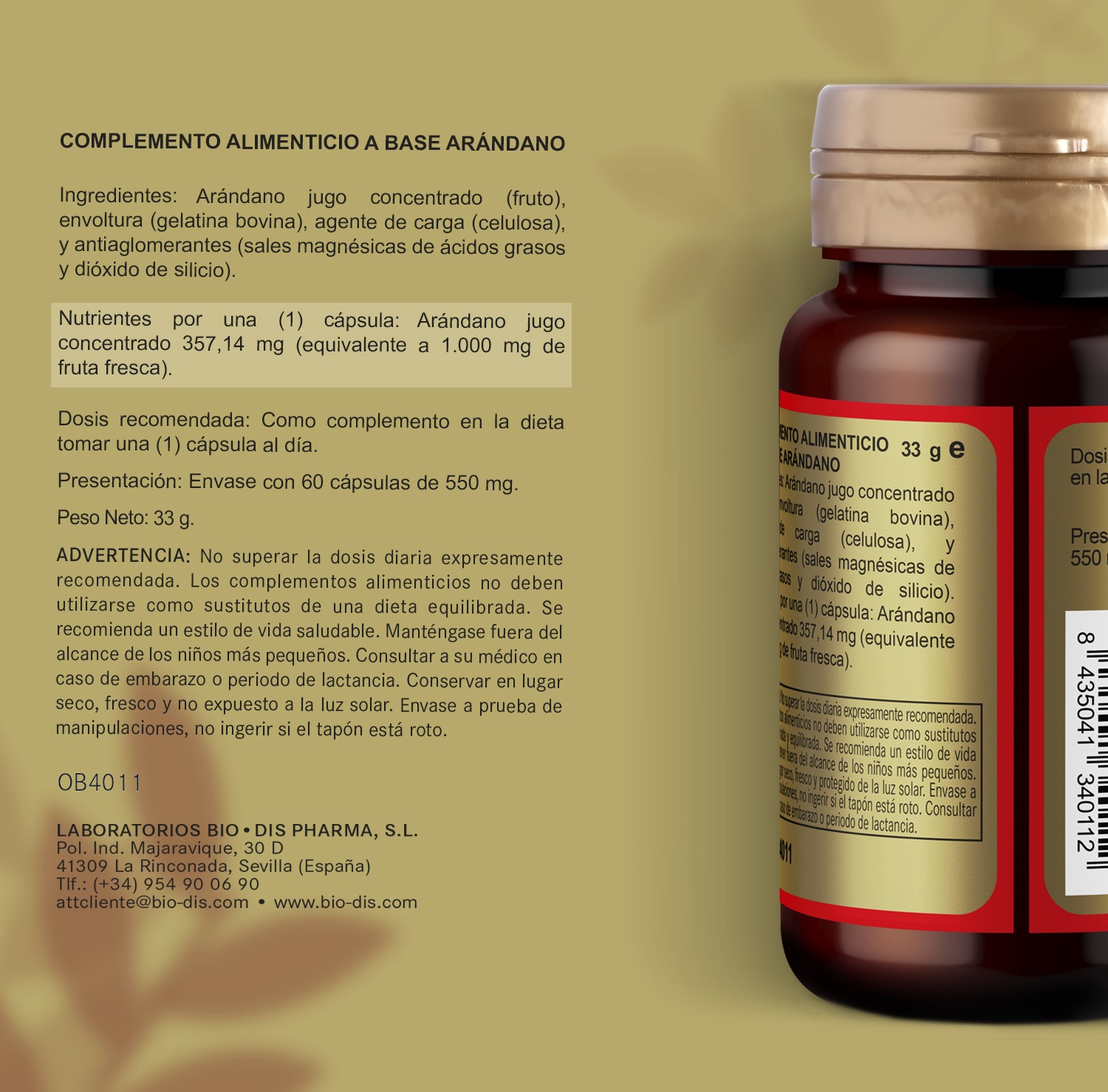 Arándano 1000 mg. 60 cápsulas - Imagen 6