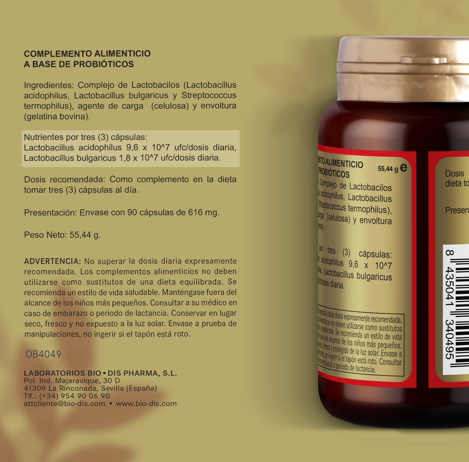 Acidófilus 400 mg. 90 cápsulas - Imagen 6