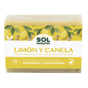 Jabón natural de limón y canela 100g