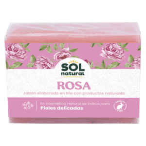 Jabón natural de pétalos de rosa 100g