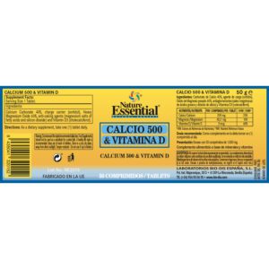 Calcio 500 + vitamina D 50 comprimidos - Imagen 4
