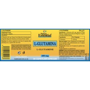 L-glutamina 400 mg. 50 cápsulas - Imagen 4