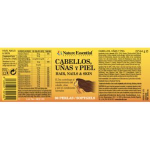Cabellos, uñas & piel 540 mg 30 perlas - Imagen 2