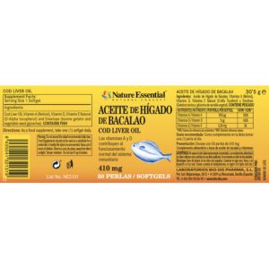 Aceite de hígado de bacalao 410 mg. 50 perlas - Imagen 3