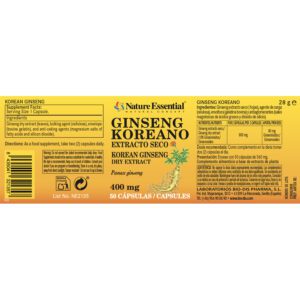 Ginseng koreano 400 mg. 50 cápsulas - Imagen 4
