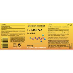 L-lysina 350 mg. 50 cápsulas - Imagen 4