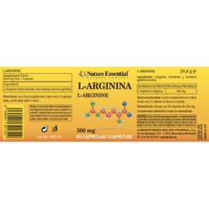 L-arginina 500 mg. 50 cápsulas - Imagen 4