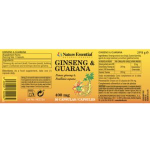 Ginseng & guaraná 400 mg. 50 cápsulas - Imagen 4