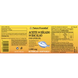 Aceite de hígado de bacalao 1000 mg. 30 perlas - Imagen 2