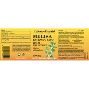Melisa 100 mg. (Extracto seco) 50 cápsulas - Imagen 4