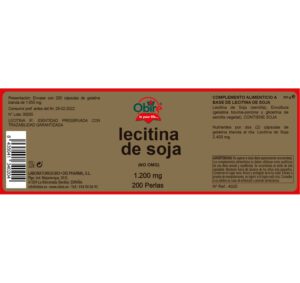 Lecitina de soja 1200 mg. 200 perlas - Imagen 3
