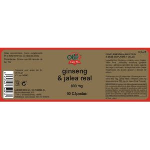 Ginseng & jalea real 600 mg. 60 cápsulas - Imagen 4