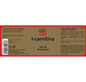 L-carnitina 450 mg. 90 cápsulas - Imagen 4