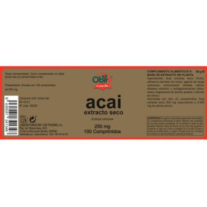 Acai 1000 mg. (extracto seco) 100 comprimidos - Imagen 4