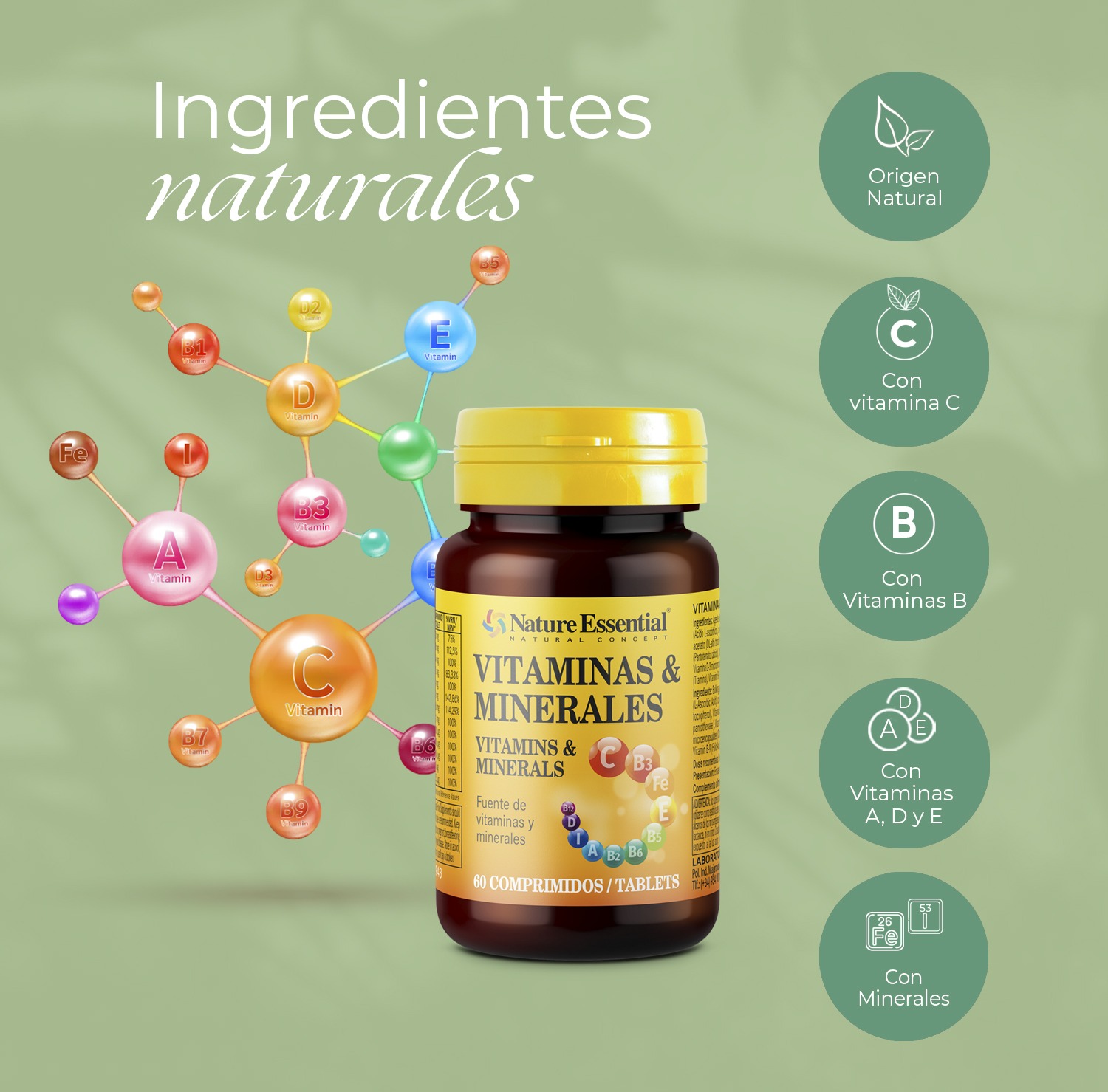 Vitaminas & minerales 60 comprimidos - Imagen 4