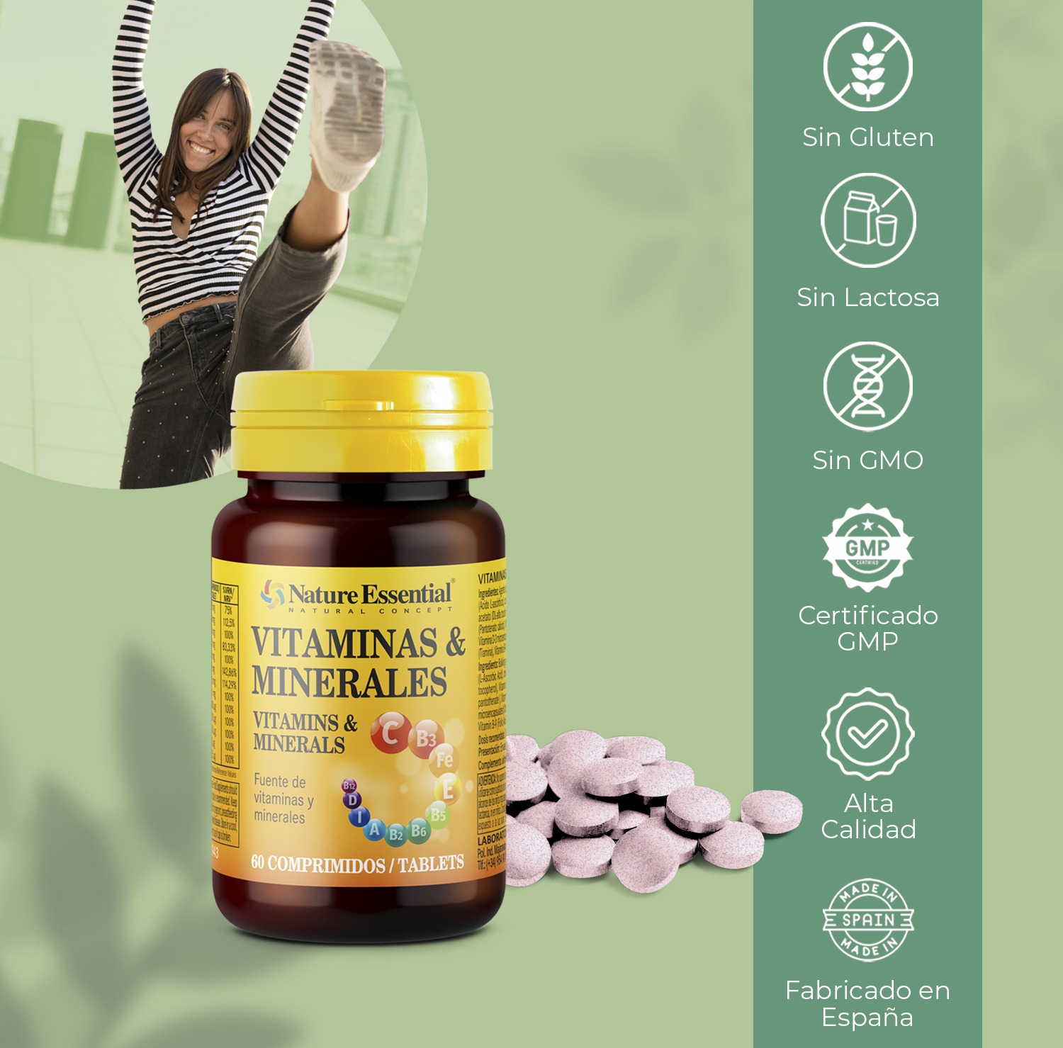 Vitaminas & minerales 60 comprimidos - Imagen 5