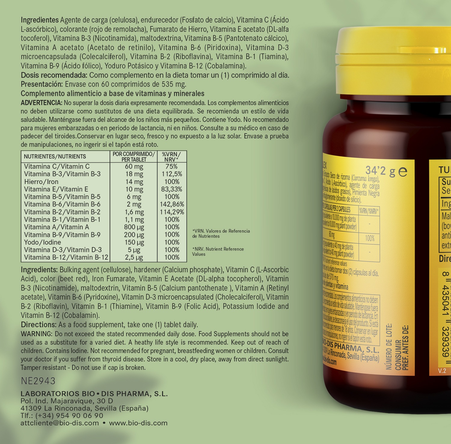 Vitaminas & minerales 60 comprimidos - Imagen 6