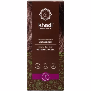 Tinte Natural Herbal Hair color Castaño Avellana Vegan 100g Khadi