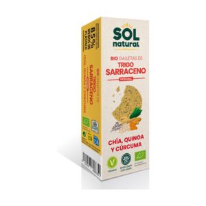 Galletas de trigo sarraceno con chía, quinoa y cúrcuma Bio 175 g