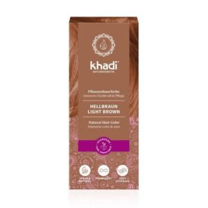 Tinte Natural Herbal Hair color Castaño Claro Vegan 100g Khadi