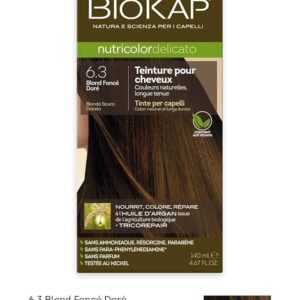 Tinte Nutricolor Delicato 6.3 Rubio Oscuro Dorado 140ml Biokap