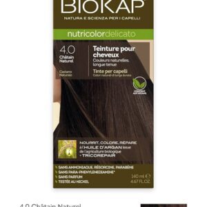 Tinte Nutricolor Delicato 4.0 Castaño Natural 140ml Biokap