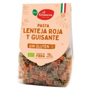 Pasta Lenteja y Guisantes Animales Sin Gluten Bio 250 g