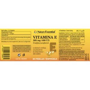 Vitamina E-400 U.I. Natural 60 perlas - Imagen 2