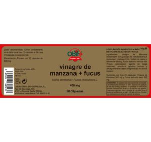 Vinagre de manzana + fucus 400 mg. (Extrato seco) 90 cápsulas - Imagen 2