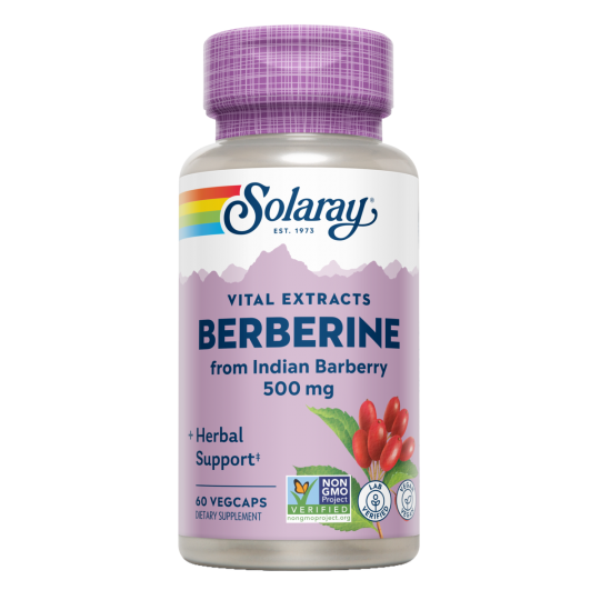 Berberine 500mg - 60 Vegcaps. Apto para veganos. Sin gluten.