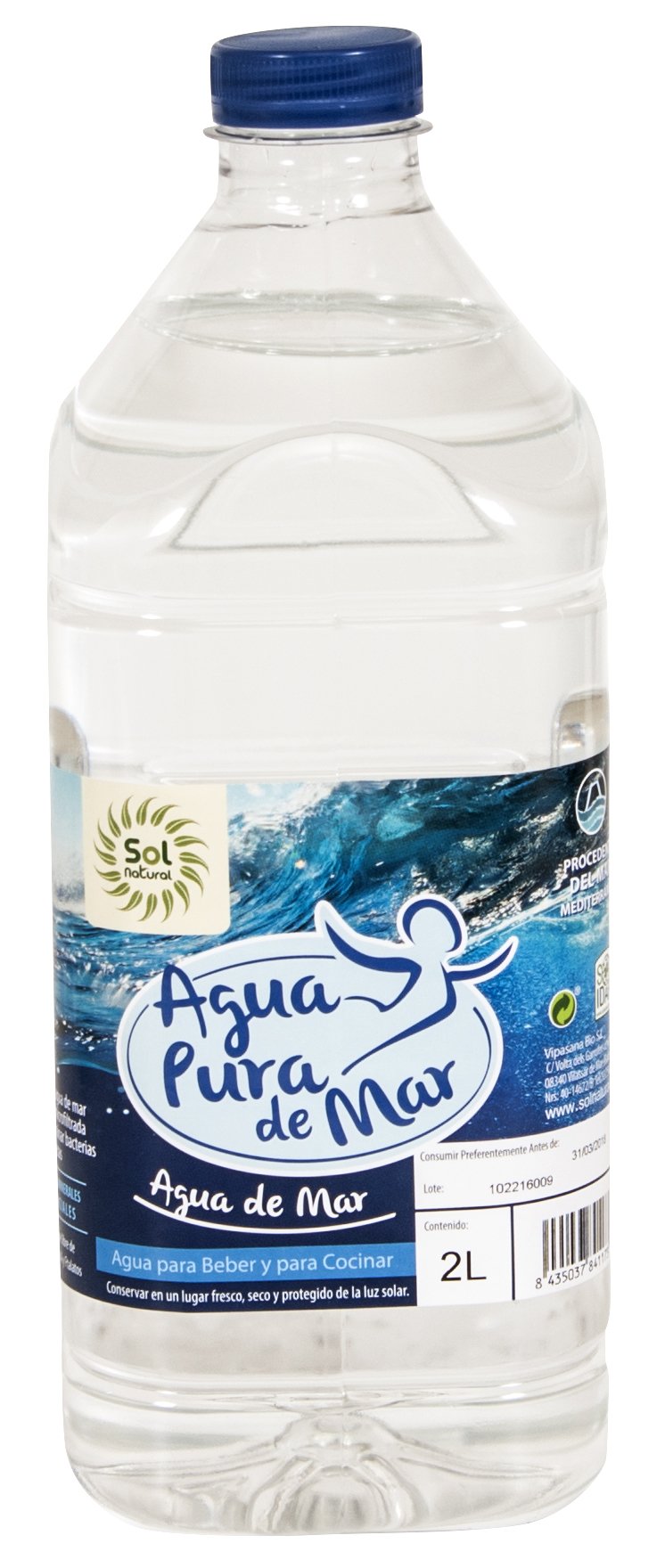 Agua de mar garrafa (2 L)