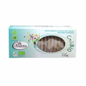 Galletas integrales avena manzana y miel (115gr)