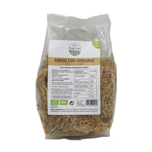 Fideos con verduras ecológicos (250 gr)