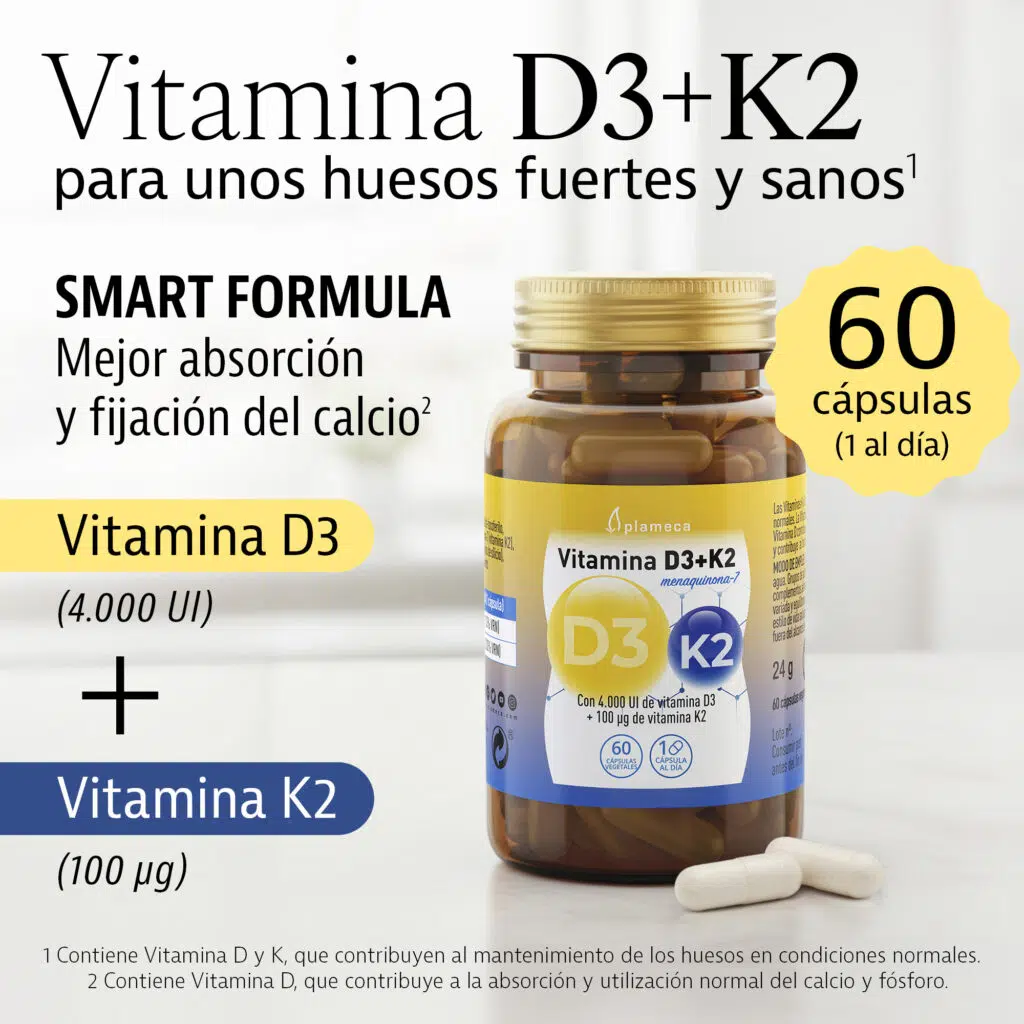 Vitamina D3 + K2 (60 cápsulas) - Imagen 3